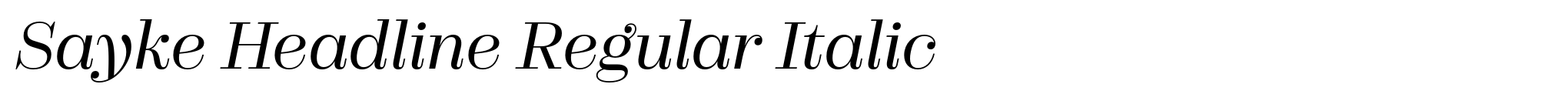 Sayke Headline Regular Italic image