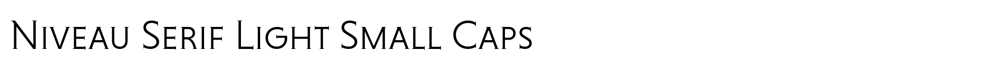 Niveau Serif Light Small Caps image