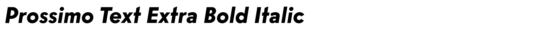 Prossimo Text Extra Bold Italic image