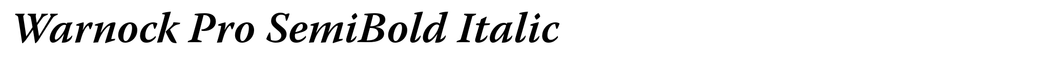 Warnock Pro SemiBold Italic image