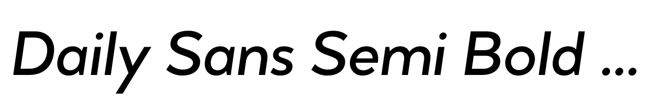 Daily Sans Semi Bold Italic