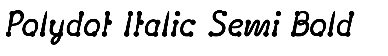 Polydot Italic Semi Bold