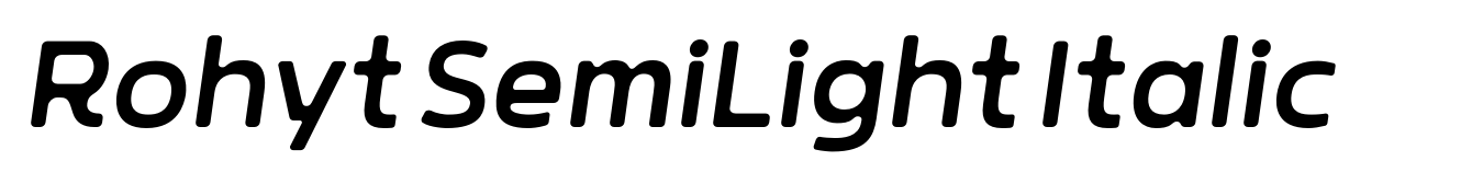 Rohyt SemiLight Italic