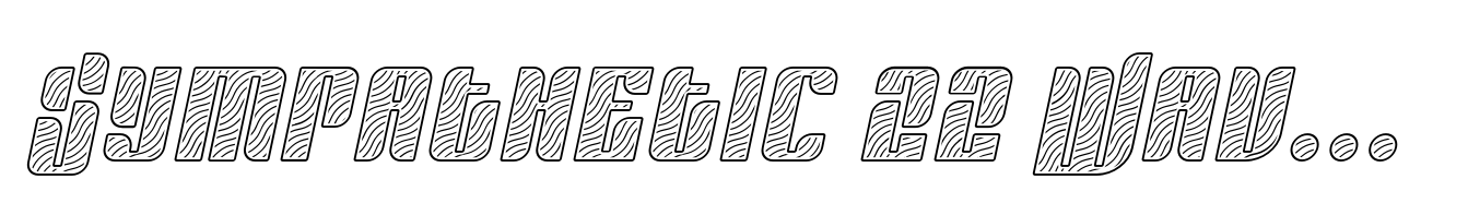 Sympathetic 22 Wavy Line Italic