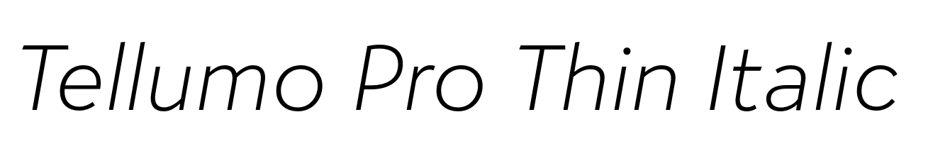 Tellumo Pro Thin Italic