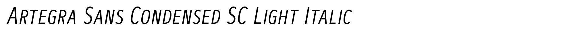 Artegra Sans Condensed SC Light Italic image