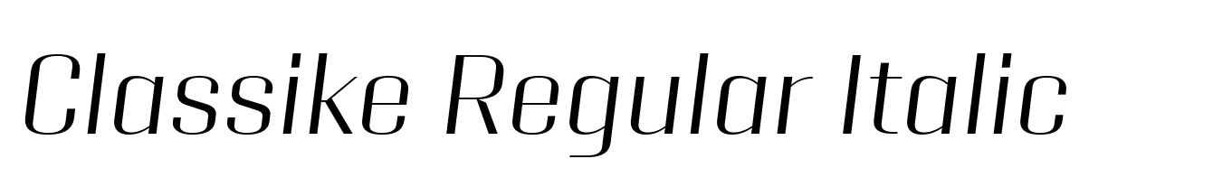 Classike Regular Italic