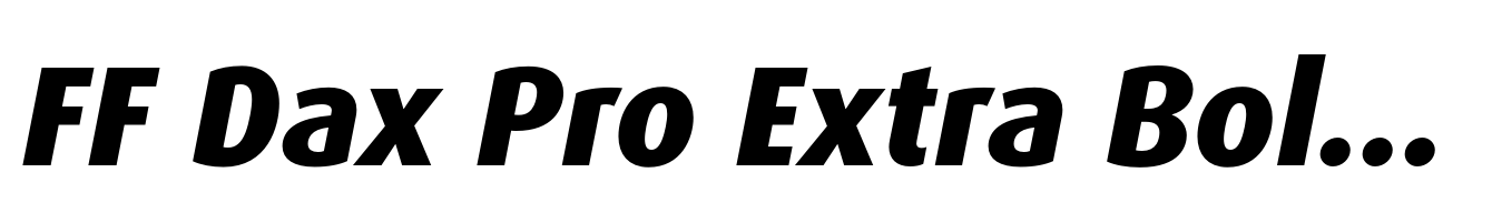 FF Dax Pro Extra Bold Italic