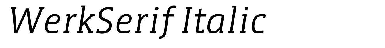 WerkSerif Italic