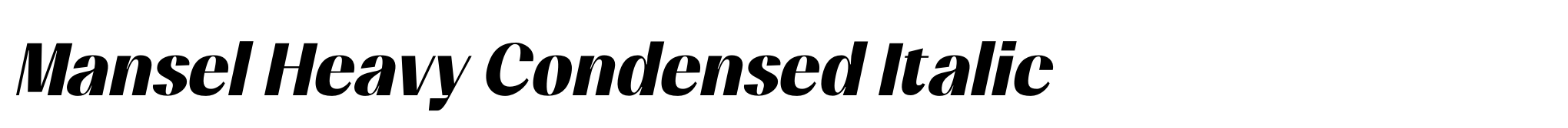 Mansel Heavy Condensed Italic image