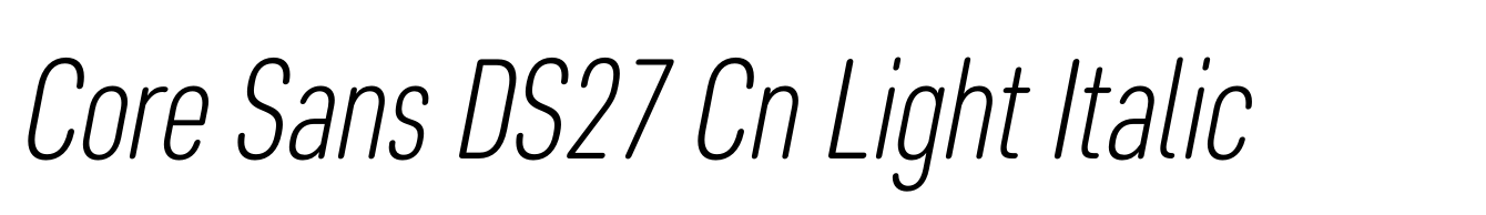 Core Sans DS27 Cn Light Italic