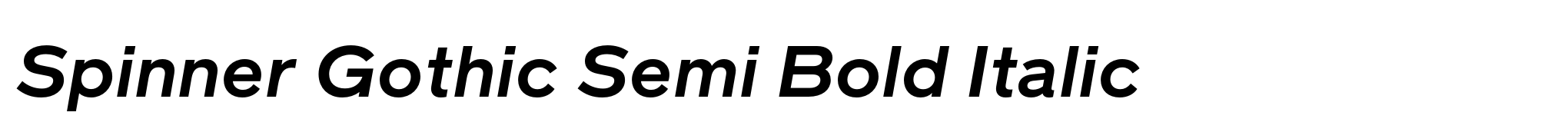 Spinner Gothic Semi Bold Italic image