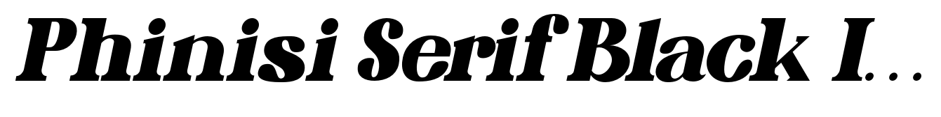Phinisi Serif Black Italic