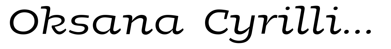 Oksana Cyrillic Alt Demi Bold Italic