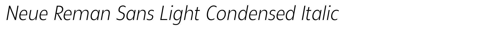 Neue Reman Sans Light Condensed Italic image