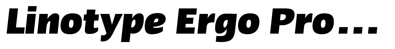 Linotype Ergo Pro Black Italic Condensed