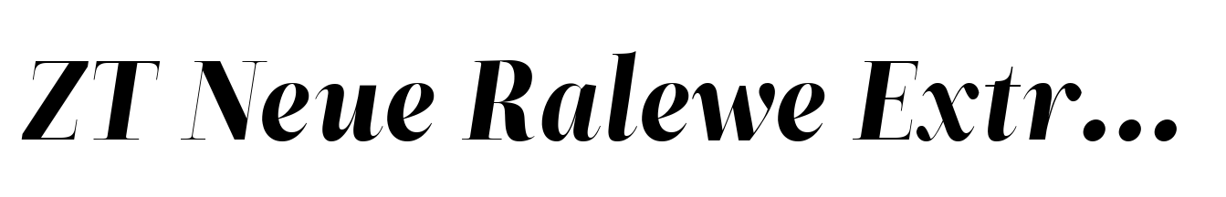 ZT Neue Ralewe Extra Bold Semi Expanded Italic