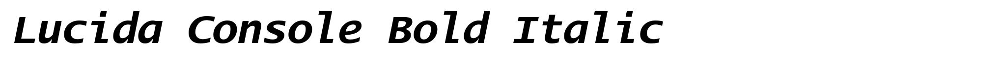 Lucida Console Bold Italic image