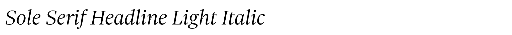 Sole Serif Headline Light Italic image