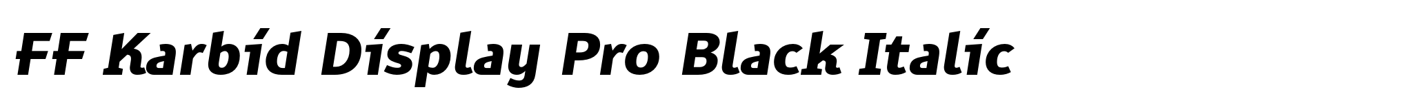 FF Karbid Display Pro Black Italic image