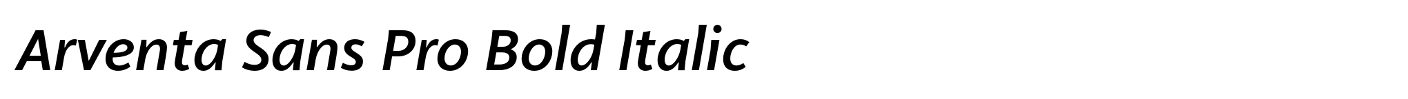 Arventa Sans Pro Bold Italic image