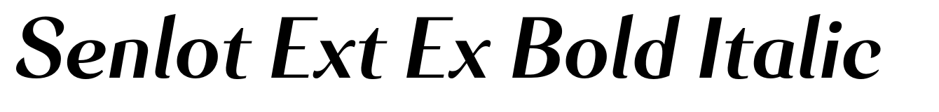 Senlot Ext Ex Bold Italic