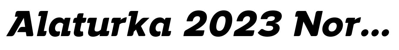 Alaturka 2023 Normal Extra Bold Italic