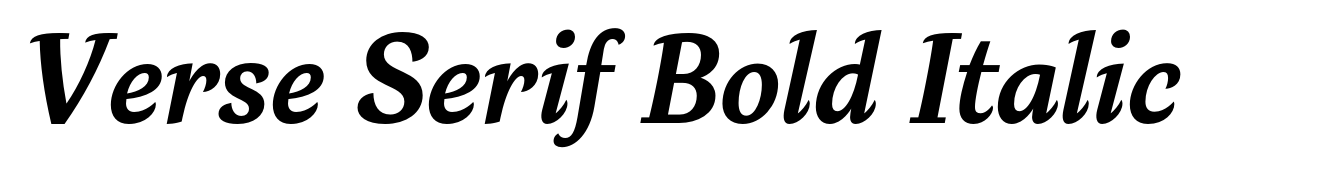 Verse Serif Bold Italic