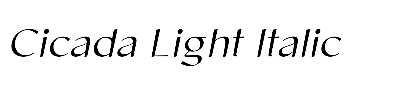 Cicada Light Italic