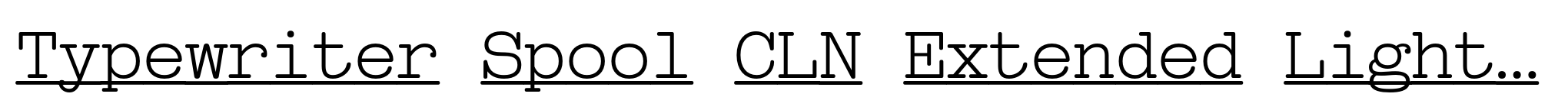 Typewriter Spool CLN Extended Light Italic image