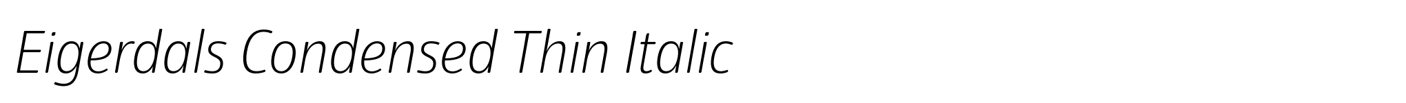 Eigerdals Condensed Thin Italic image