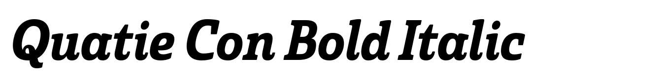 Quatie Con Bold Italic