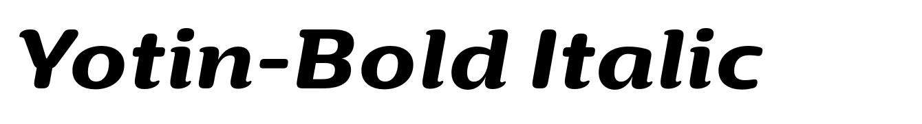 Yotin-Bold Italic