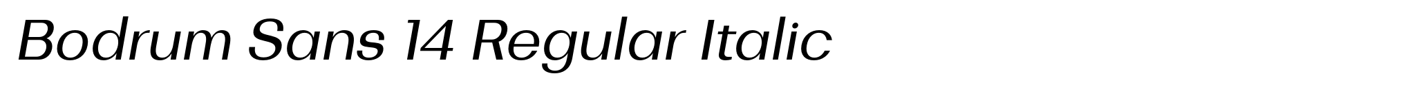 Bodrum Sans 14 Regular Italic image