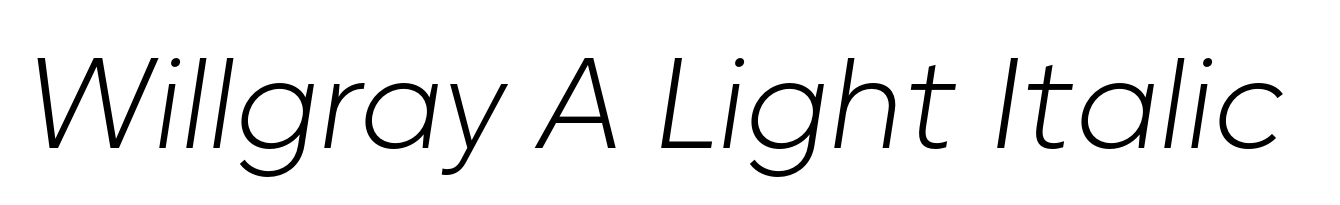 Willgray A Light Italic