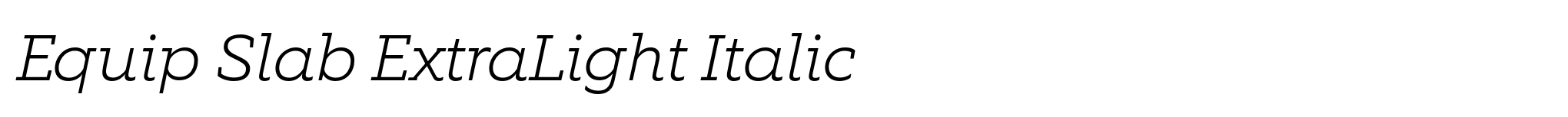 Equip Slab ExtraLight Italic image