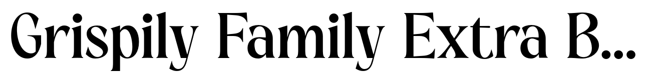 Grispily Family Extra Bold