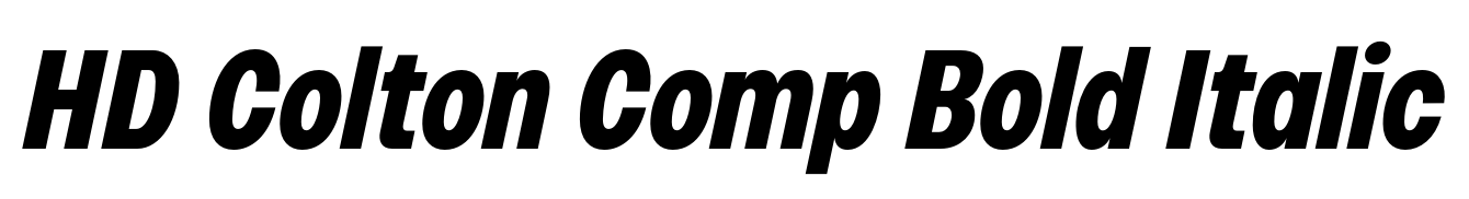 HD Colton Comp Bold Italic