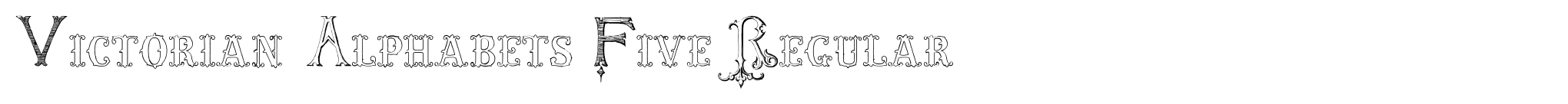 Victorian Alphabets Five Regular image