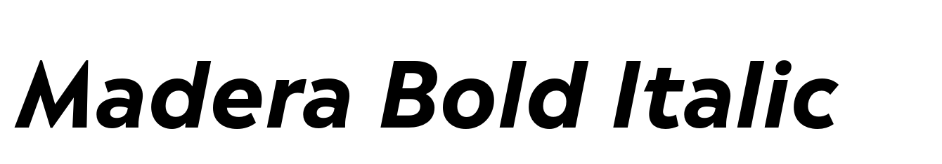 Madera Bold Italic