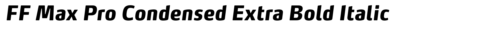 FF Max Pro Condensed Extra Bold Italic image