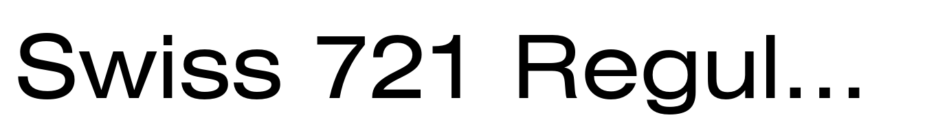 Swiss 721 Regular Extended