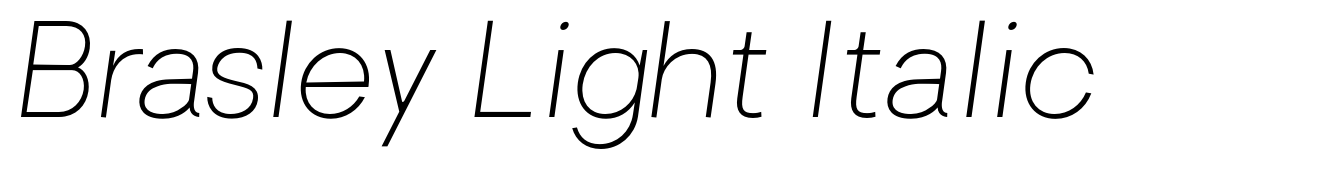 Brasley Light Italic