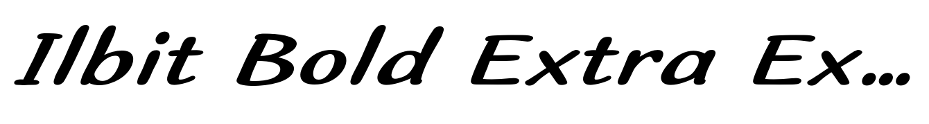 Ilbit Bold Extra Expanded Italic