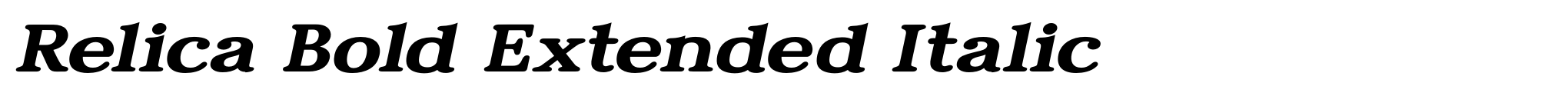 Relica Bold Extended Italic image