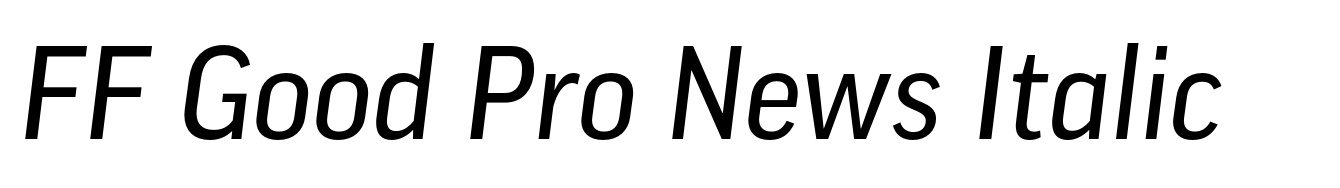 FF Good Pro News Italic