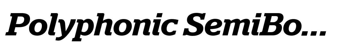 Polyphonic SemiBold Italic