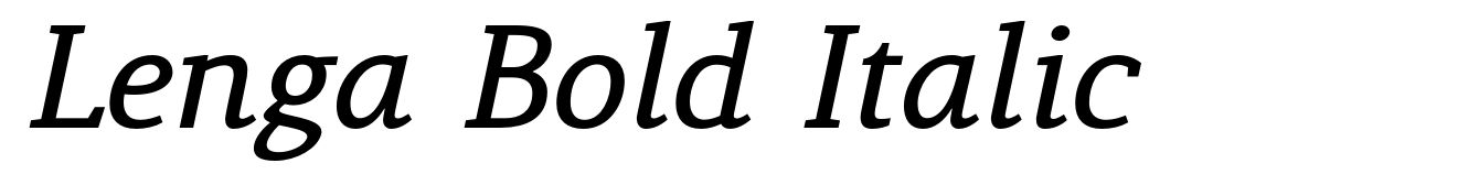 Lenga Bold Italic