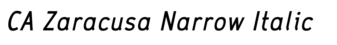 CA Zaracusa Narrow Italic