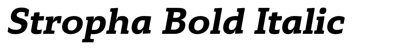 Stropha Bold Italic